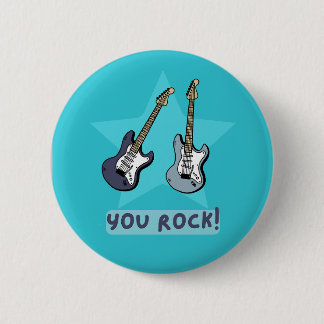 Rond 5 Cm badge de guitare 'You rock ! '