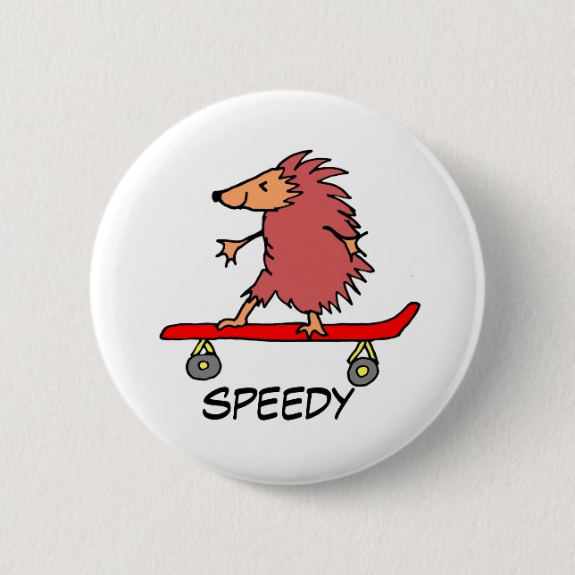 Rond 5 Cm Badge de hérisson de skateboard (Devant)