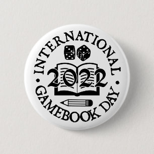 Rond 5 Cm Badge de la Journée Internationale du Gamebook 202