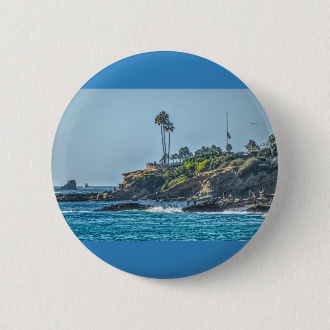 Rond 5 Cm Badge de Laguna Beach (Devant)