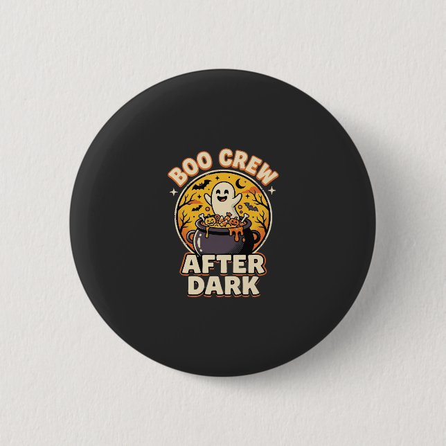 Rond 5 Cm Badge de l'équipe de Halloween Boo (Devant)