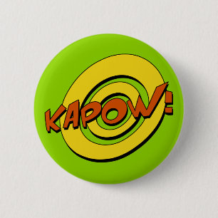 Rond 5 Cm Badge de livre de bande dessinée de Kapow