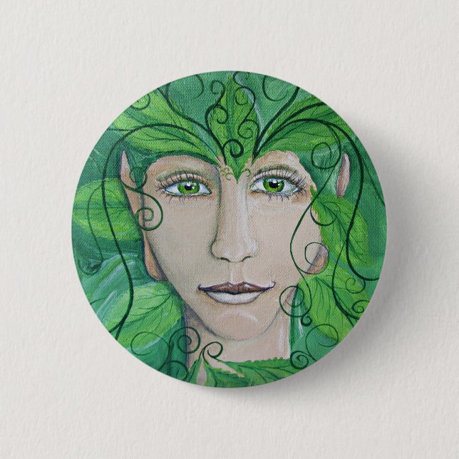 Rond 5 Cm Badge de l'ordinateur portable Wood Nymph (Devant)