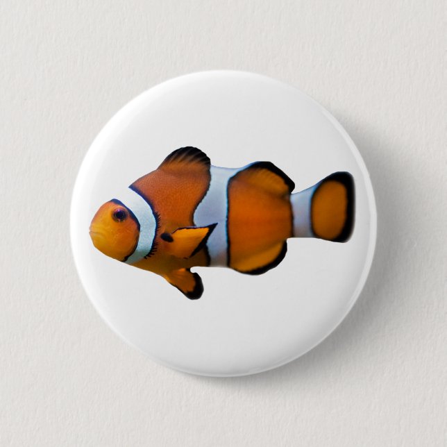 Rond 5 Cm Badge de poisson clown (Devant)