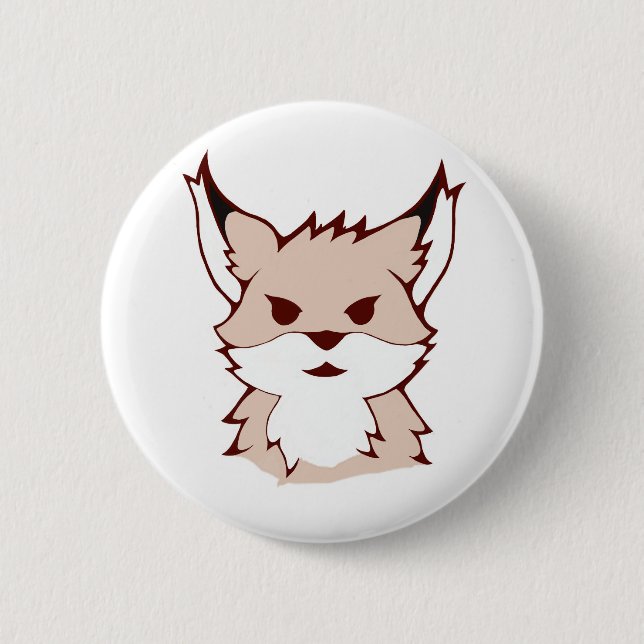 Rond 5 Cm badge de renard mignon (Devant)