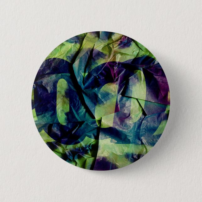 Rond 5 Cm Badge de sensibilisation au TOC (texturé) (Devant)