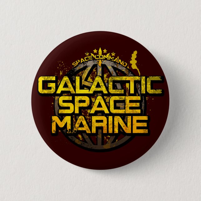 Rond 5 Cm Badge de Space Marine Galactique (Devant)
