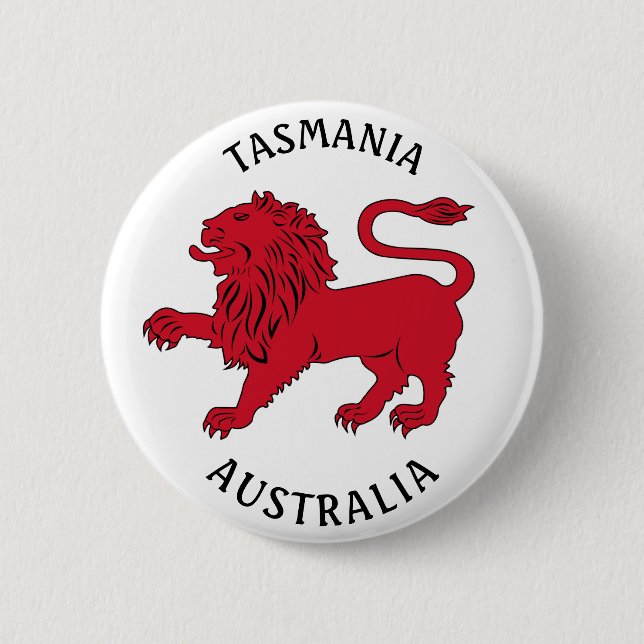 Rond 5 Cm Badge de Tasmanie (Australie) (Devant)