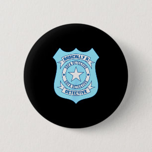 Rond 5 Cm Badge Détective Canapé Drôle de Crime Véritable Fo