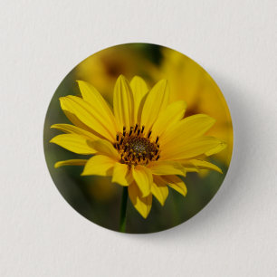 Rond 5 Cm Badge d'hélium de marguerite jaune
