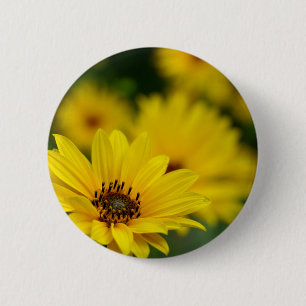 Rond 5 Cm Badge d'hélium de marguerite jaune
