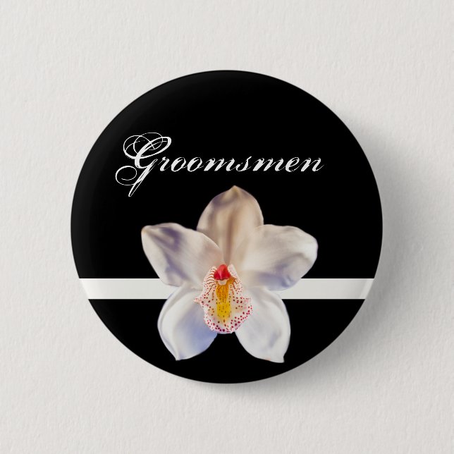 Rond 5 Cm Badge d'identification du Mariage Groomsmen (Devant)