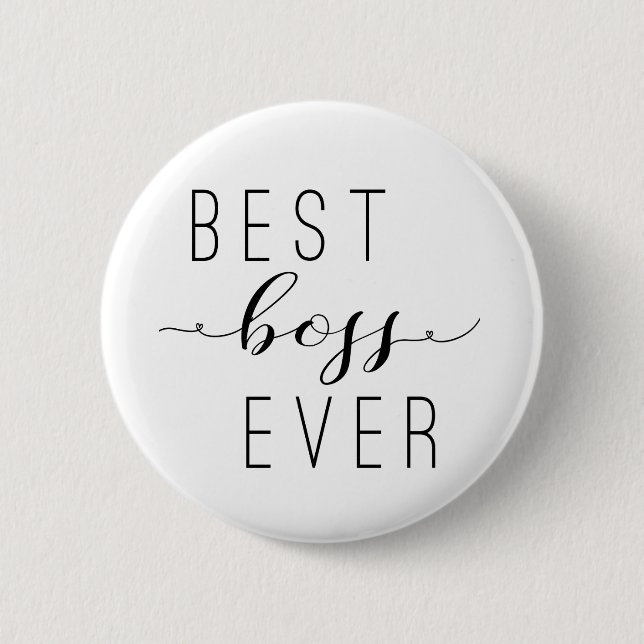 Rond 5 Cm badge du bouton du meilleur boss (Devant)