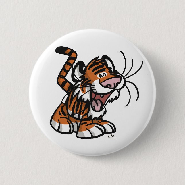 Rond 5 Cm badge du bouton Lil'Tiger (Devant)