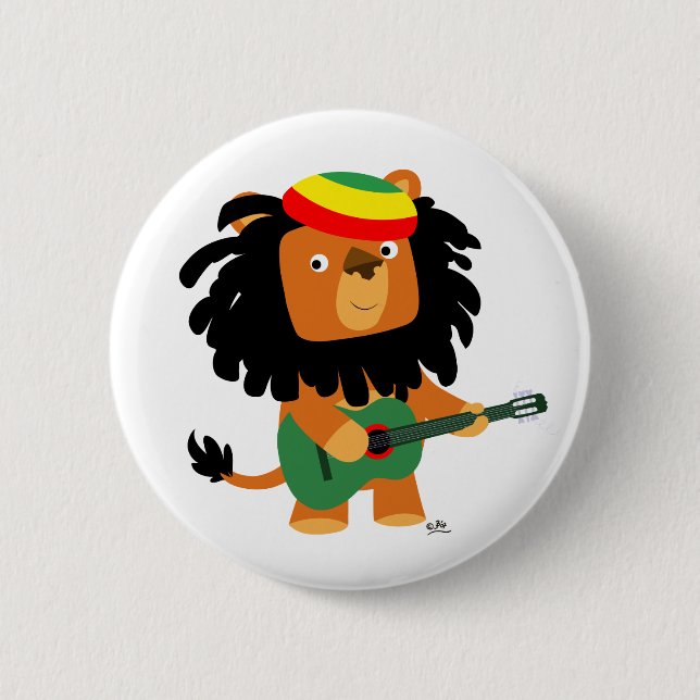 Rond 5 Cm badge du bouton Lion of Zion (Devant)