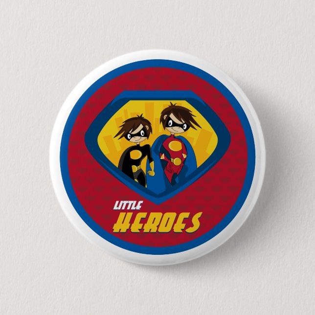 Rond 5 Cm Badge du bouton Superhero (Devant)
