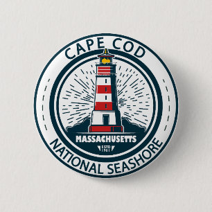 Rond 5 Cm Badge du Massachusetts de Cape Cod National Seasho