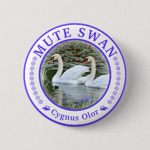 Rond 5 Cm Badge en forme de cygne tuberculé