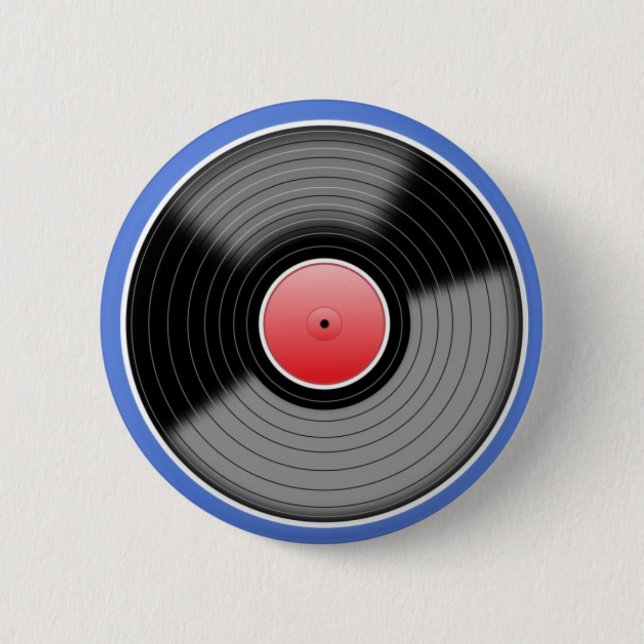 Rond 5 Cm Badge en forme de disque vinyle rétro (Devant)