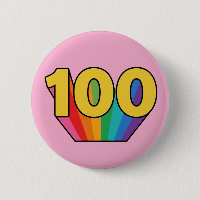Rond 5 Cm Badge Épingle Célébration Anniversaire 100 Ans Arc (Devant)