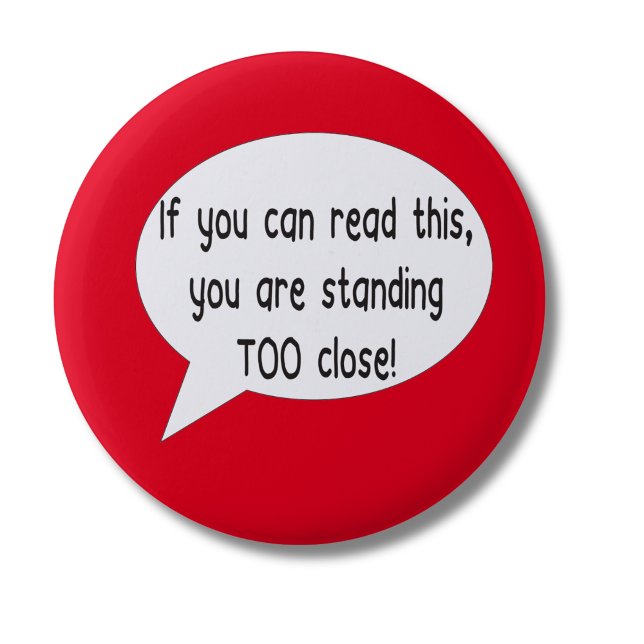 Rond 5 Cm Badge épingle de distanciation sociale (Créateur téléchargé)
