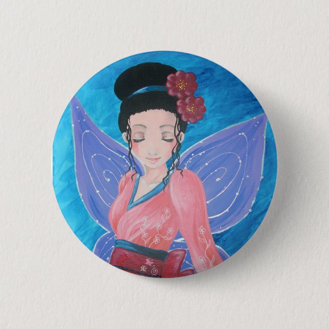 Rond 5 Cm Badge - Fairy kimono (Devant)
