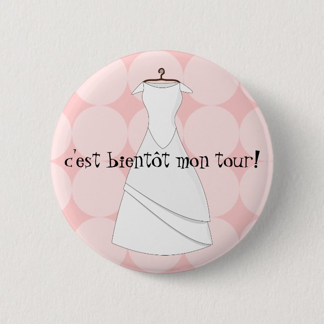 Rond 5 Cm badge future mariee c'est bientot mon tour (Devant)