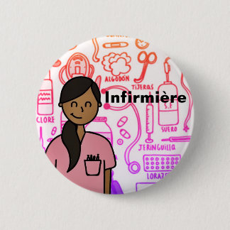 Rond 5 Cm Badge Infirmière