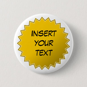 Rond 5 Cm Badge jaune