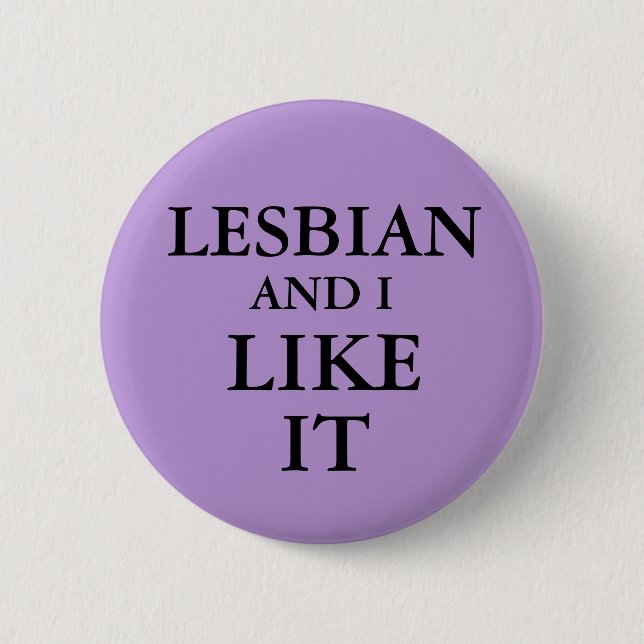 Rond 5 Cm Badge - Lesbienne et j'aime ça (Devant)