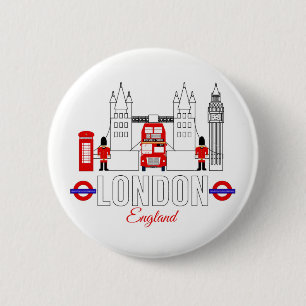Rond 5 Cm Badge Londres, Angleterre