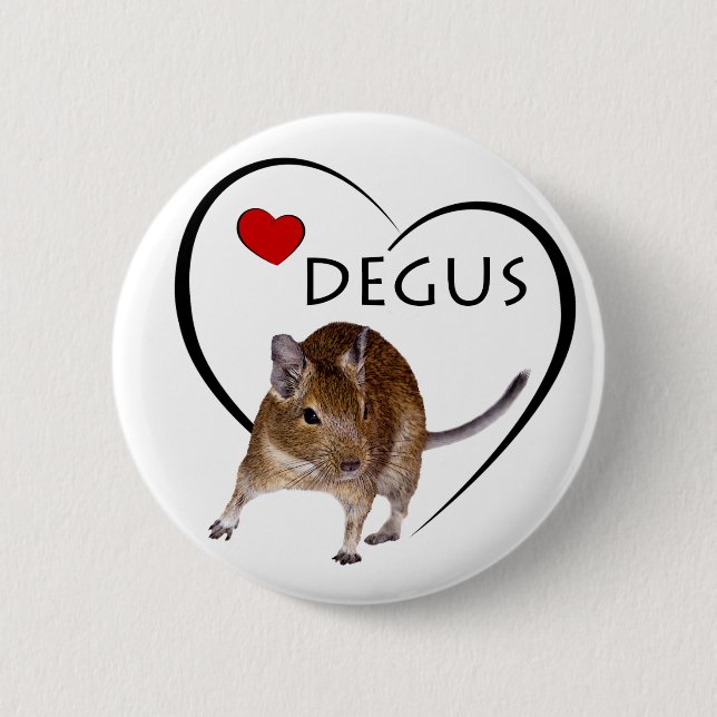 Rond 5 Cm Badge Love Degus (Devant)