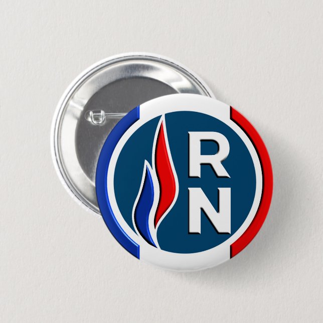 Rond 5 Cm Badge NEW LOGO RN 3D (Devant & derrière)