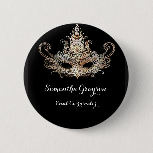 Rond 5 Cm Badge nominatif de boule de mascarade