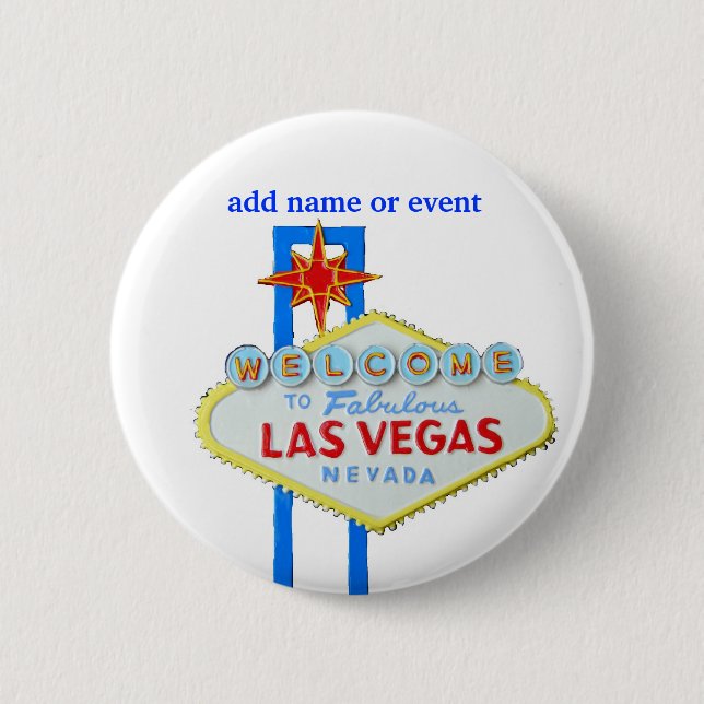 Rond 5 Cm Badge nominatif de Las Vegas (Devant)