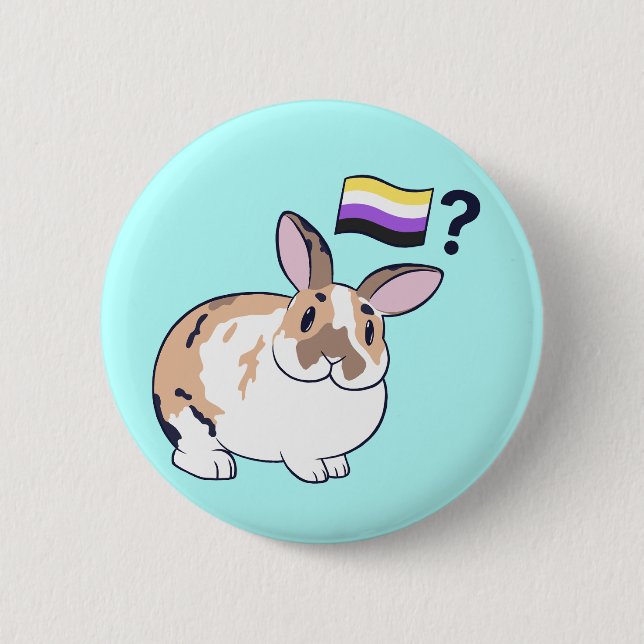 Rond 5 Cm Badge Paddy Pride (non binaire) (Devant)