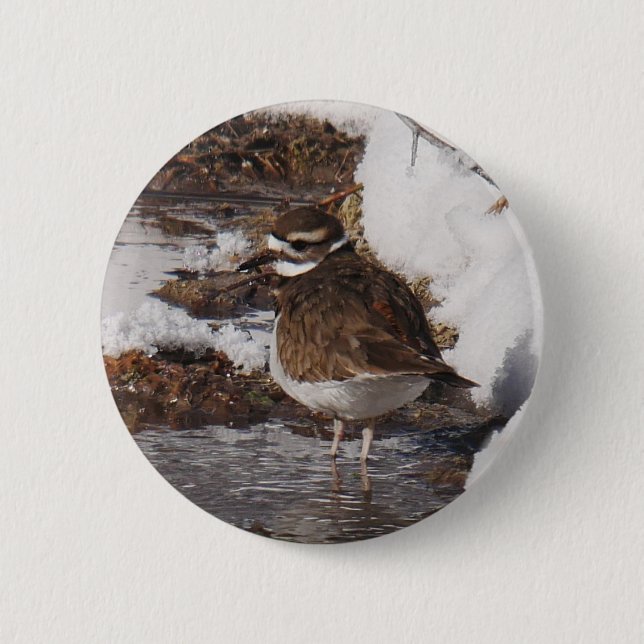 Rond 5 Cm Badge Pluvier kildir (Devant)