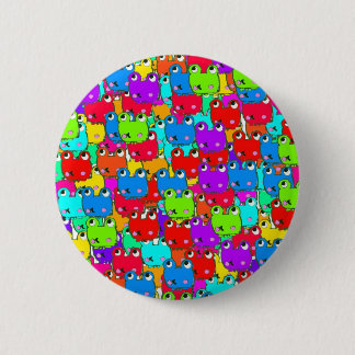 Rond 5 Cm Badge Rainbow Frogs
