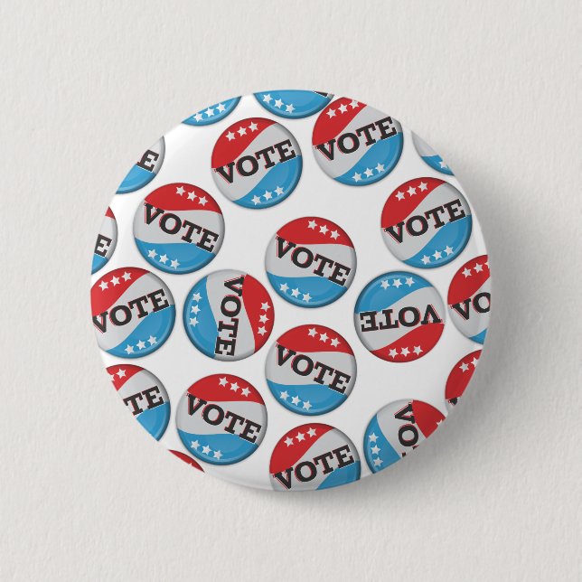 Rond 5 Cm Badge Rétro Vote (Devant)