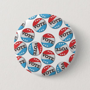 Rond 5 Cm Badge Rétro Vote