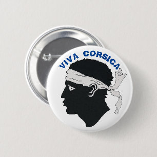 Rond 5 Cm Badge rond, Viva Corsica