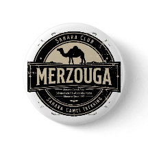 Badge vintage de balade à chameau dans le Sahara d