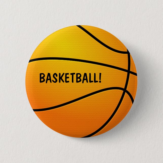 Rond 5 Cm BALLON DE BASKET! Badge (Devant)
