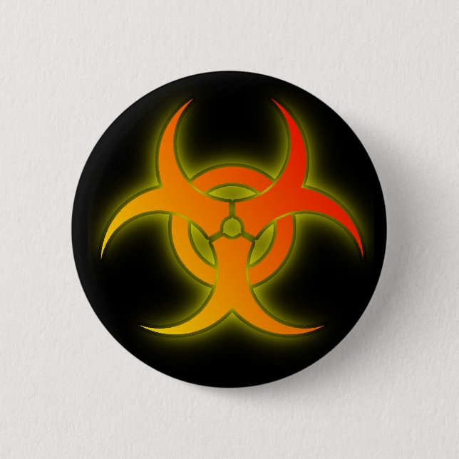 Rond 5 Cm Bio Hazard Funny Button Badge Humor (Devant)