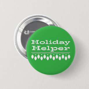 Rond 5 Cm Bouton Badge Aide de Vacances Vert