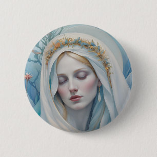 Rond 5 Cm Bouton Badge de la Vierge Marie