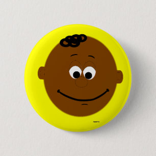 Rond 5 Cm Bouton Badge Visage Garçons Peau Noire Kapskids