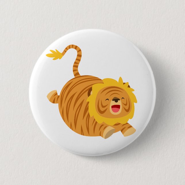 Rond 5 Cm Bouton Bouncy Liger Bouton Carton mignon Badge (Devant)