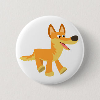 Rond 5 Cm Bouton Bouton Dingo de dessin mignon Badge