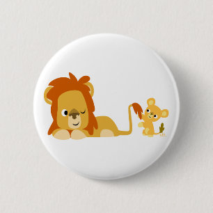 Rond 5 Cm Bouton caricature mignon papa et bébé bouton Badge